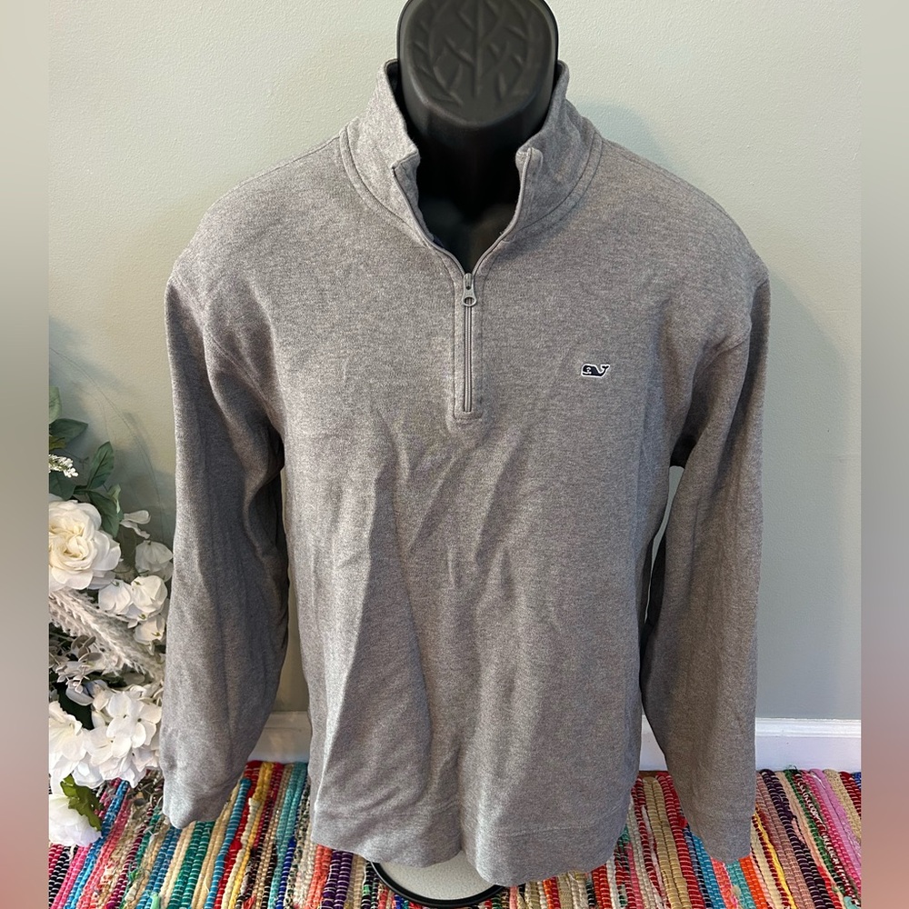 Gray Quarter-Zip Sweatshirt